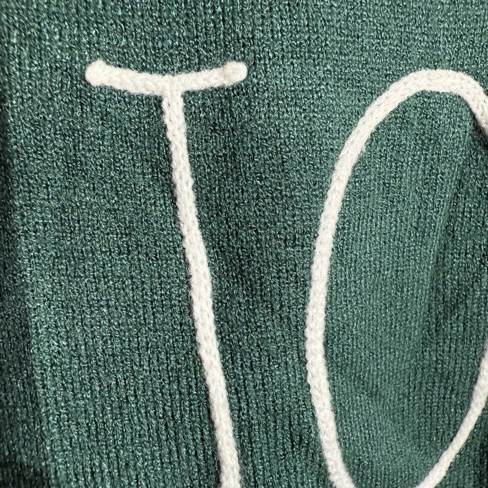 Rae Dunn Womens XL Sweater Pullover Crewneck Green Holiday  Christmas Cozy Soft - Picture 2 of 12